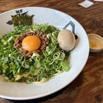 麺者 風天 - 汁なし辛肉まぜそば  890円+味玉　100円+大盛り　10円