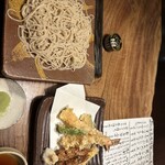 九つ井 - 天ざる蕎麦　車海老