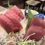 吟醸マグロ - マグロ三種盛り(2人前)