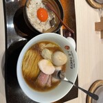 入鹿TOKYO - ポルチーニ醤油らぁ麺特製　トリュフ卵かけご飯