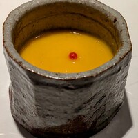 鳥さと 別邸 - 赤皮栗南瓜すり流し(鳥さと フルコース)
