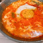 辛麺 華火 渋谷店 - 月見辛麺大辛（1,250円）