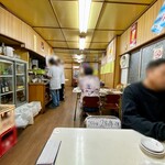 萬里 - ランチタイムやディナータイムは混雑時を避ければ、お連れが居ると2階へ通される。
                                2階は座敷席も有り。
                                通し営業なので、その他の時間は1階のカウンターのみ。