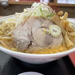 ラーメン もっけだの - 『赤唐味噌中華ニンニク(食べるラー油つき)』