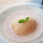 リストランテ・キッコ・ドゥーバ - 桃のスープ仕立て（ドルチェ）