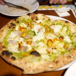 ラ・トリプレッタ - ズッキーニと豚肉のコンフィのピザ