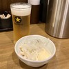 たから食堂 - ちょい呑みセット580円、グラスビール＆マカサラ