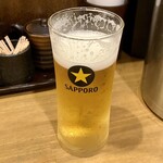 たから食堂 - ちょい呑みセット580円、グラスビール