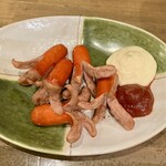 たから食堂 - ちょい呑みセット580円、タコさんウィンナー