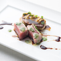 マグロとフォアグラのハーブソテー 