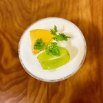 コチカ - 桃のトライフル　真上から