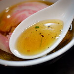 らぁ麺 飛鶏 - 地鶏つけそば上・大盛・地鶏煮玉子