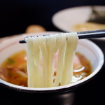 らぁ麺 飛鶏 - 地鶏つけそば上・大盛・地鶏煮玉子