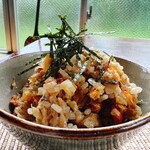 沖縄そば 崎濱製麺 - 絶品！麩〜じゅーしーの混ぜご飯