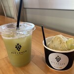 橘萄園 - 日替わりらしき生搾りジュース(¥800)とソルベ(¥800)