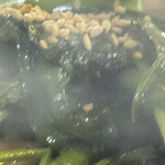 焼きもの家 慶 - 湯気に包まれて空芯菜と海鮮のニンニク炒めが来た^_^