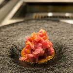北海道焼肉 北うし - びえい和牛のサーロインユッケ