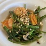 CHINESE DINING 瑞 - 海老と青菜の塩味炒めのアップ