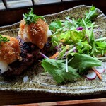 炭焼き ミンナミ食堂 - 単品の和風ハンバーグ