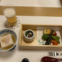 門前宿 和空 法隆寺 - 先付と前菜と地ビールのトリオ(・∀・)