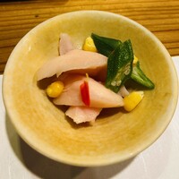 炭火焼鳥 木鶏 - ささみ山葵と季節野菜