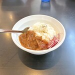 麺処まるは RISE - 小ライス＠150円（税込）＋フォロワー限定無料トッピングの無水カレー