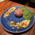 恵比寿焼肉　kintan - 焼かない生ハンバーグ。これ全員が喜ぶ！！