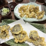 おお西 - 山菜と舞茸の天ぷら