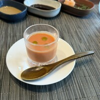 鉄板焼 さざんか - 信州のトマトを使用したガスパチョ
