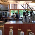 ブルーボトルコーヒー 豊洲パークカフェ - スタッフも忙しそうですね。