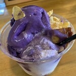 HALO HALO - UBEアイスとココナッツかき氷が合わさると、とても美味しい〜