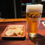 モダンタイムス - 生ビールとお通し