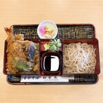 松栄庵 - 合わせ天重 冷たいお蕎麦