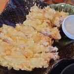 利久庵 - とり天アップ、味付けは塩のみ