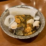 小笹寿し - 鮑と烏賊の肝雲丹和え