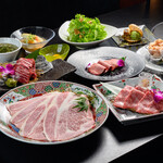 海鮮焼肉 風雅 - 王様の海鮮付コース♦特選肉6種、王様シリーズのお肉と海鮮のついた豪華プラン