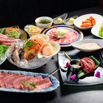 海鮮焼肉 風雅 - 6500円海鮮付コース♦肉5種に北海道産の新鮮な海鮮がつく満足プラン