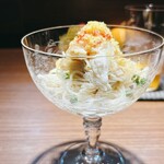 松石 - 和え麺(ワタリガニ、白石温麺)