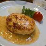 キッチン ブルー グローブ - 反対側から、紅ズワイガニフレークソースはタップリ！