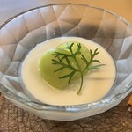 中国菜 柏ノ木 - ⑦自家製杏仁豆腐とシャインマスカット