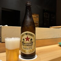 鮨処 池上 - 最初はビール♪