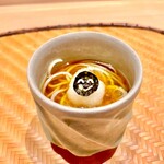 炎水 - 箸休めに栃木鹿沼産蕎麦粉の手打ち　辛み大根で　酢橘も効いて旨くてにこやかに＾＾