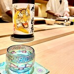 炎水 - 鰈には初めて飲む福島　疾風怒濤 國権 俺の出番 キリッと辛口で旨い！