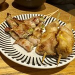 串焼きロマン 八氣 - アスパラ肉巻とぼんぼち