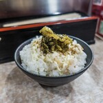 横濱ラーメン あさが家 - サービスライス、飯友アイテム乗せまくった奴