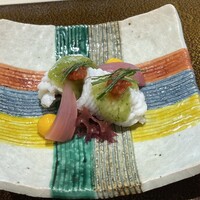 和氣 旬 - 鱧にトマトコンフィを合わせてある