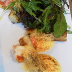 イル ギオットーネ ディ ピュー - 天使海老とホワイトアスパラ　ザバイオーネソース焼き