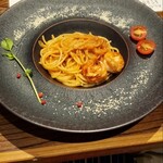 アリー キャット カフェ - えびのトマトパスタ