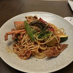 大阪ステーションホテル　メイン バー - オマール海老のスパゲッティ
