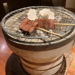 すみや亀峰菴 - 丹波牛一口ステーキ  ぽん酢で